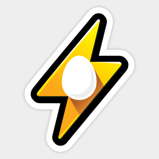 Egg Power Bolt Super Food Good Morning Breakfast Sticker